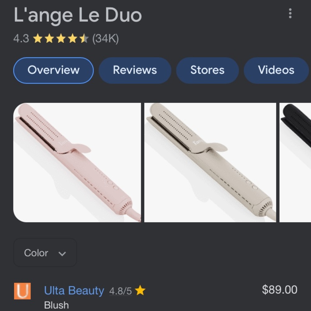 L’ange Le Duo Blush Straightener